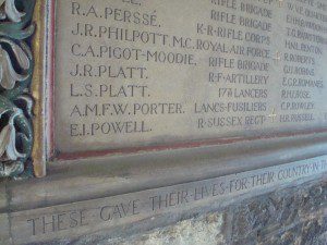 Magdalen Chapel Roll of Honor (WWI)