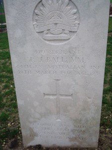 Australian headstone inscribed "I fought and died in the Great War to end all wars. Have I died in vain?"