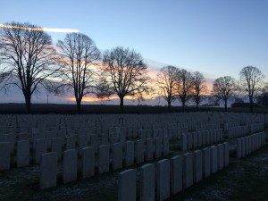 Delville Wood cemetery at dawn