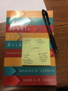 Notes for my "teaching as wonder" talk, on Larson & Shady, From Bubble to Bridge