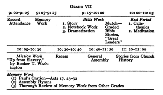 7th Grade program from Stafford, The Vacation Religious Day School