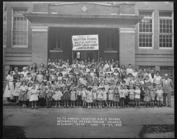 1955 VBS program in Beaumont, Texas