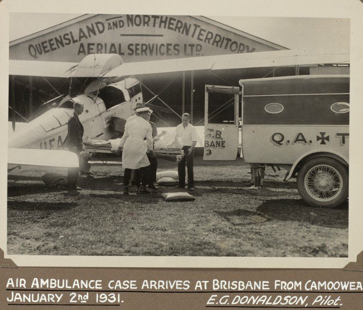 1931 photo of an "air ambulance" in Australia