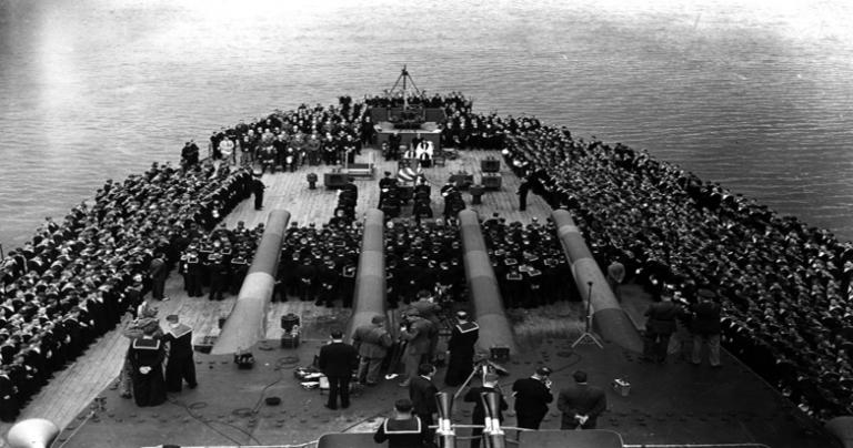 Worship services at the Atlantic Conference in August 1941