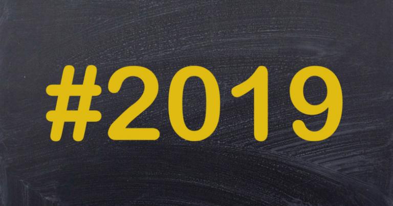 #2019 on chalkboard