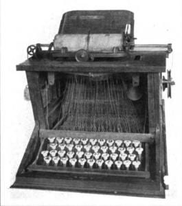 1873 prototype typewriter