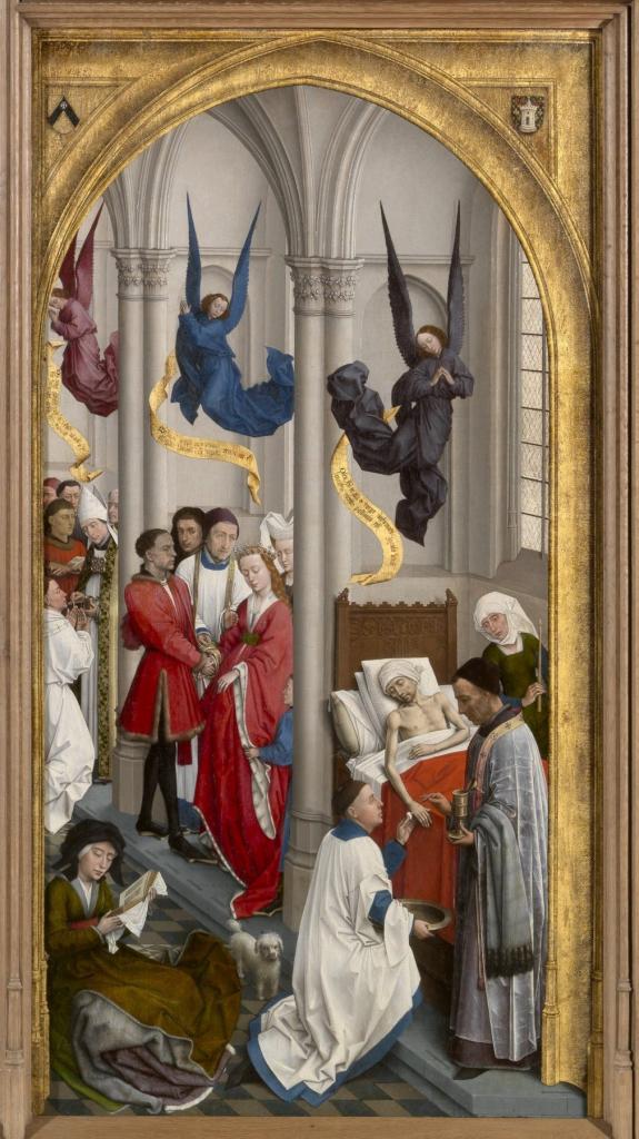 The right panel of van der Weyden's Seven Sacraments
