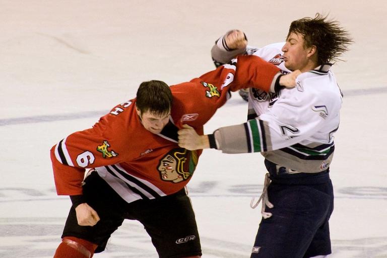 2009 fight between Portland and Seattle players in the Western Hockey League