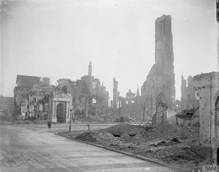 St. Martin's Church in ruins, Ypres, Belgium