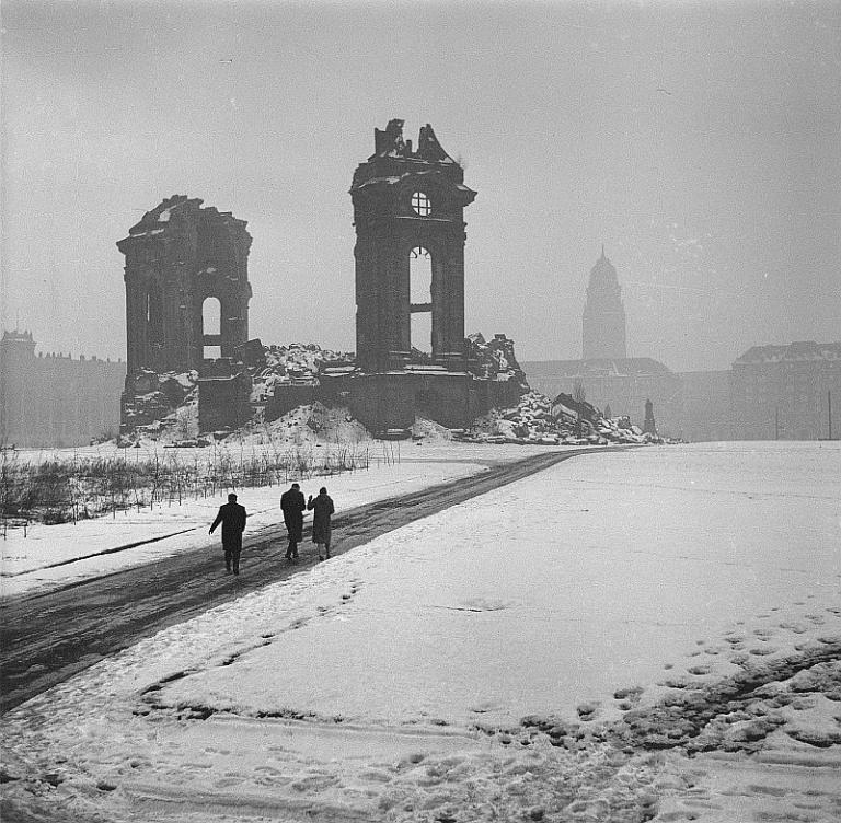 Dresden Frauenkirche ruins ca. 1965