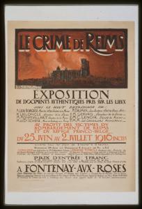 1916 "Crime of Reims" poster