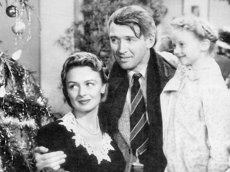 Screen shot from the closing scene of It's a Wonderful Life