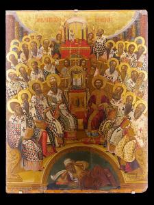 The Council of Nicaea, where the term homoousios was introduced
