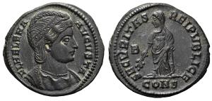Roman coin with Helena depicted