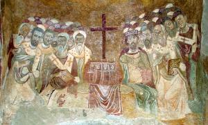 The Bishops and Constantine at the Council of Nicaea.