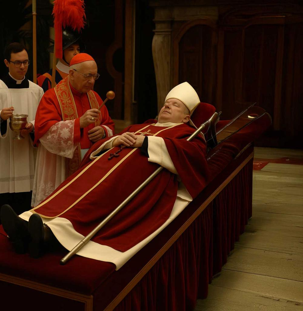 The Pope lies in state