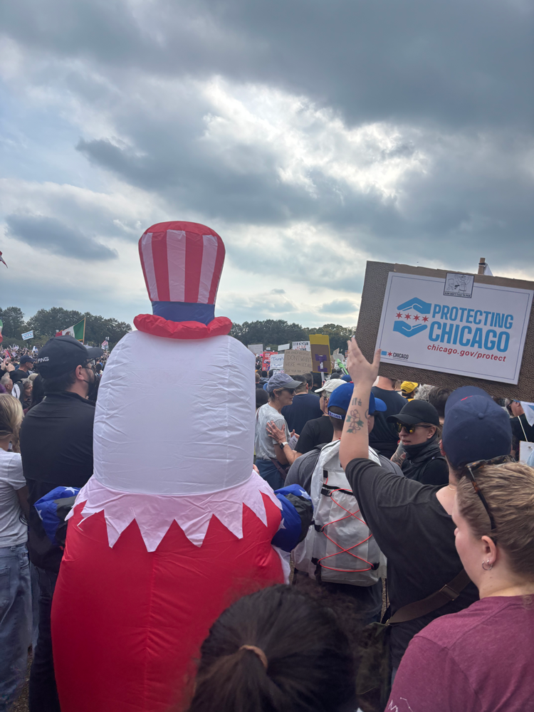 No Kings Protest in Grant Park, Saturday, October 18, 2025.