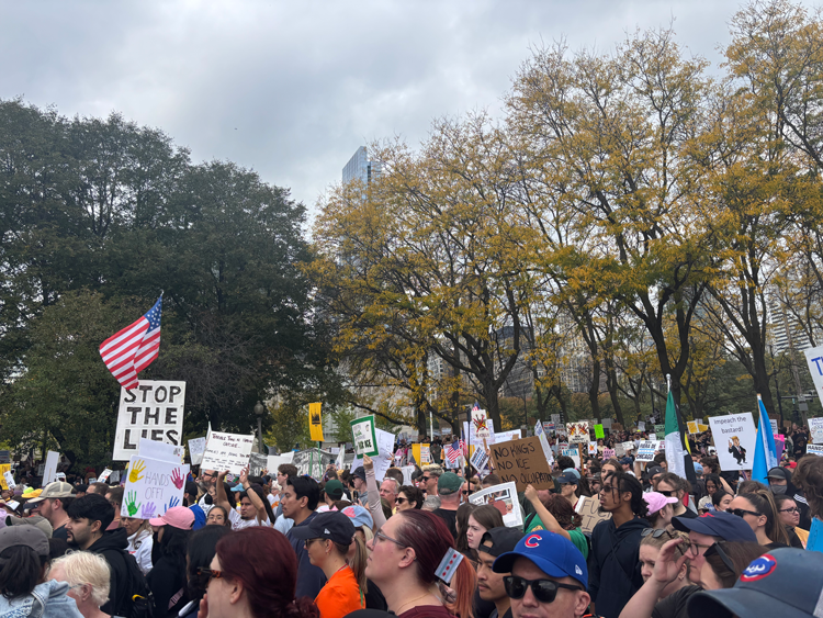 No Kings Protest in Grant Park, Saturday, October 18, 2025.