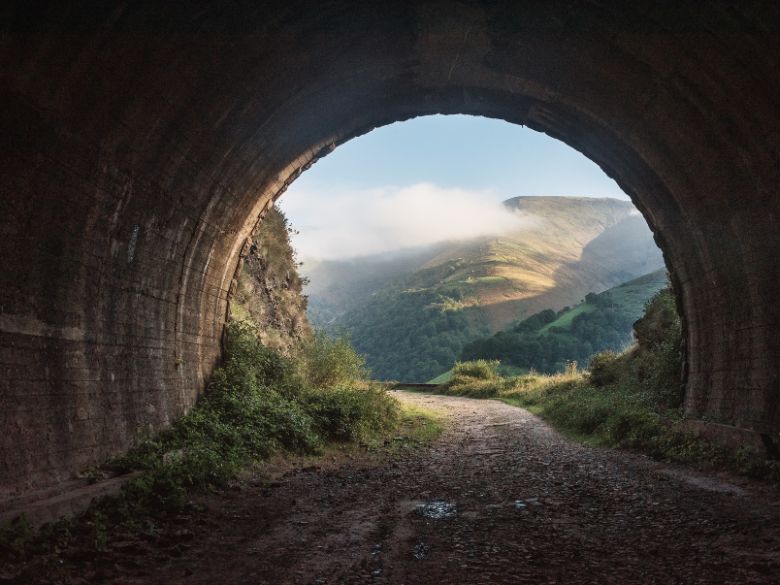 tunnel to an underground bunker
