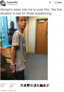 Public tweet about Ahmed Mohamed