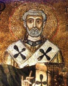 Wikimedia: Clement of Rome - Mosaic from St. Sophia of Kyiv