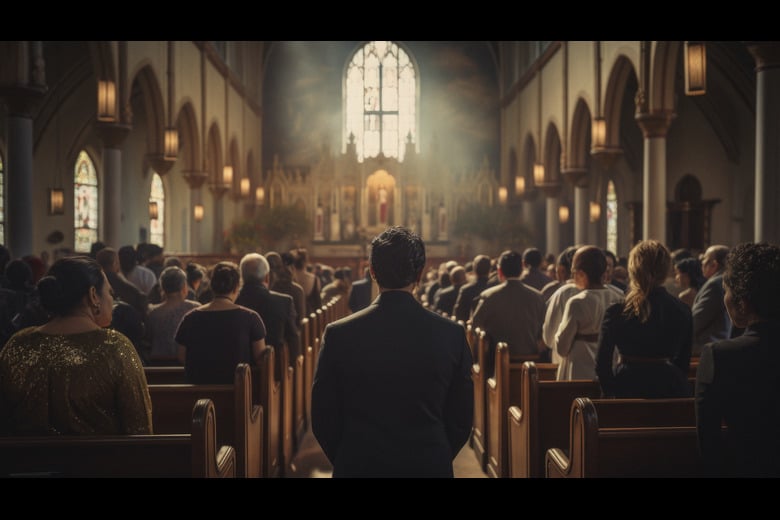 People Praying In Church- Photo By Freepik