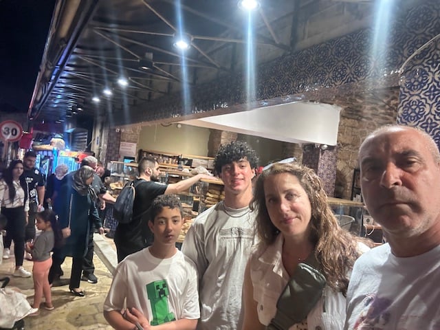 Days before the attack from Iran we took our kids to the site of our first date - A middle eastern bakery in Jaffa