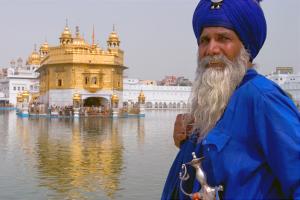 Sikh man at the Golden Temple.