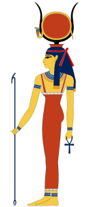 Hathor sometimes looked like this, sometimes more like a cow.