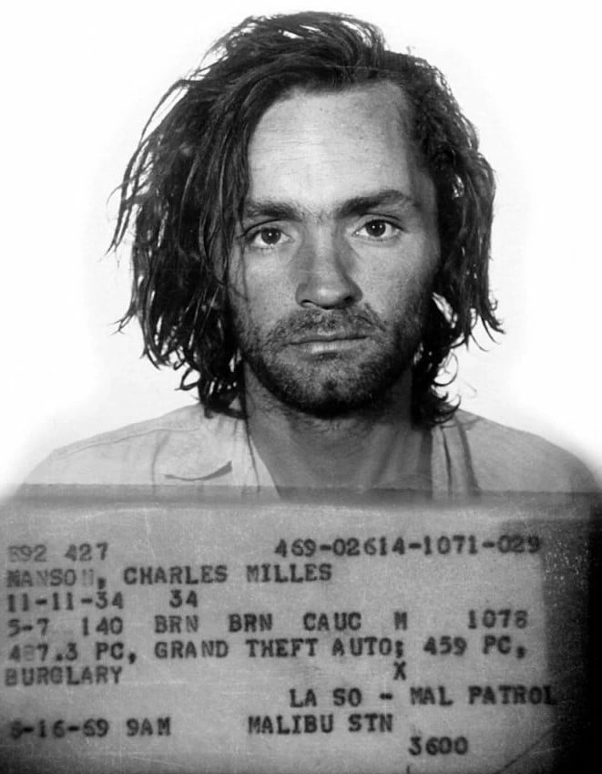 Charles Milles Manson booking photo for San Quentin State Prison ...