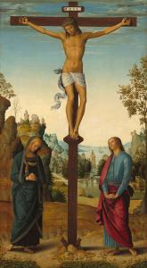 The Crucifixion with the Virgin, Saint John, Saint Jerome, and Saint Mary Magdalene by Pietro Perugino