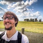 Selfie at Stonehenge, Wiltshire, England.