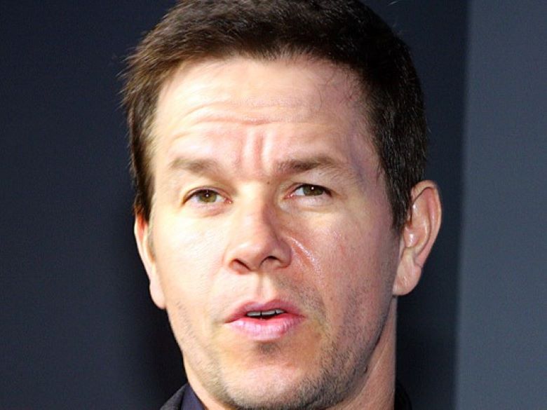 Closeup of Mark Wahlberg's face