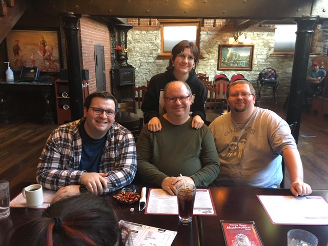 My kids and I at The Spaghetti Factory, St. Louis, MO.