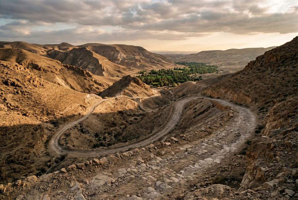 A winding rod through the mountains
