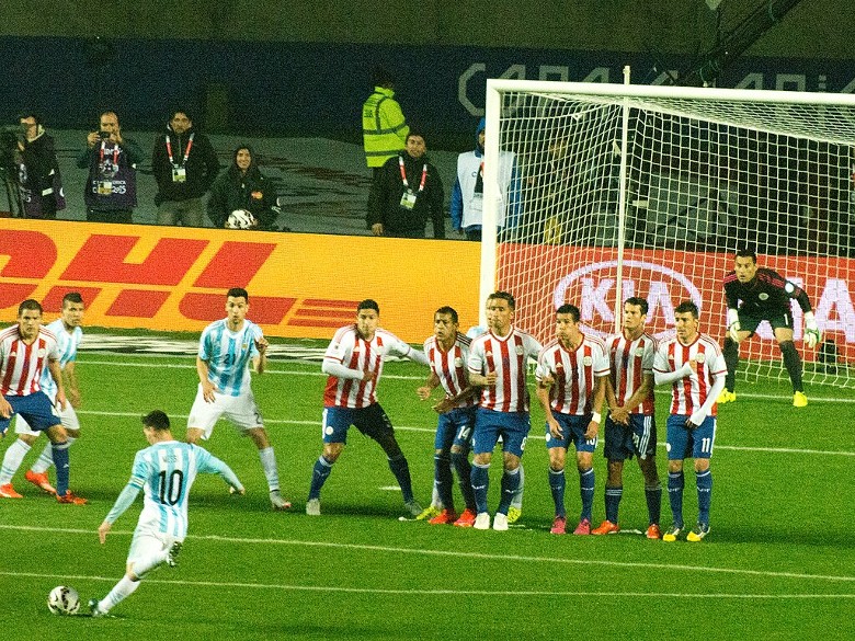 Lionel Messi Free kick for intentionality and self-improvement