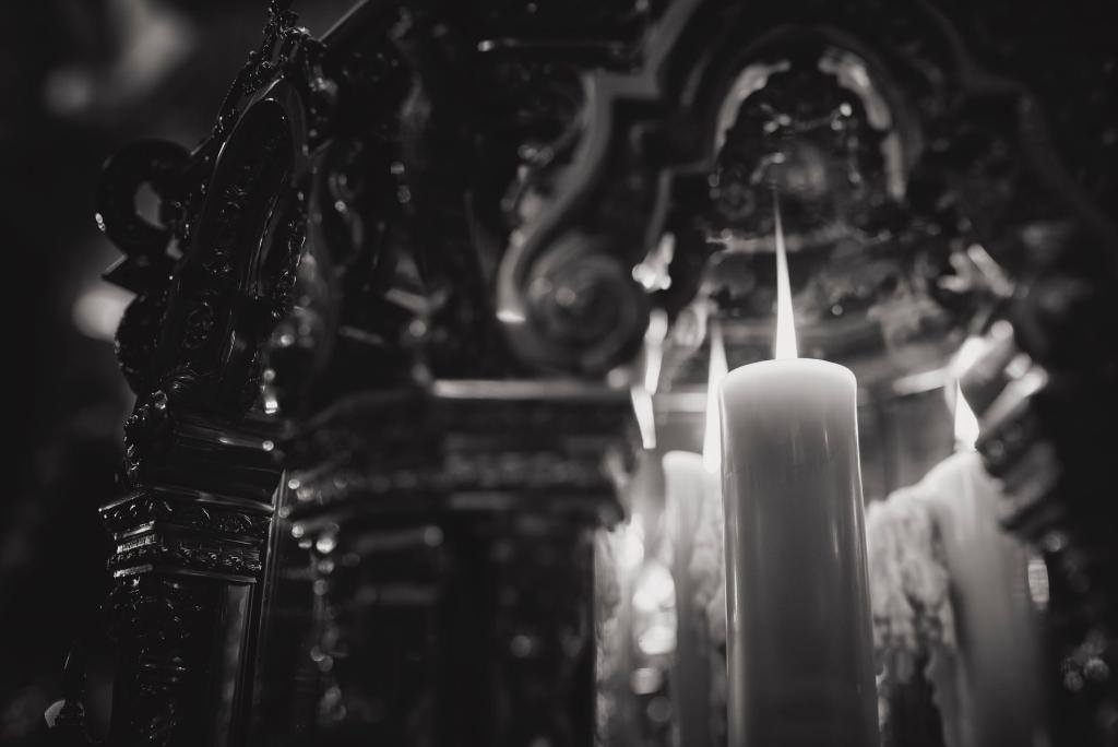 grayscale-of-lighted-candle-