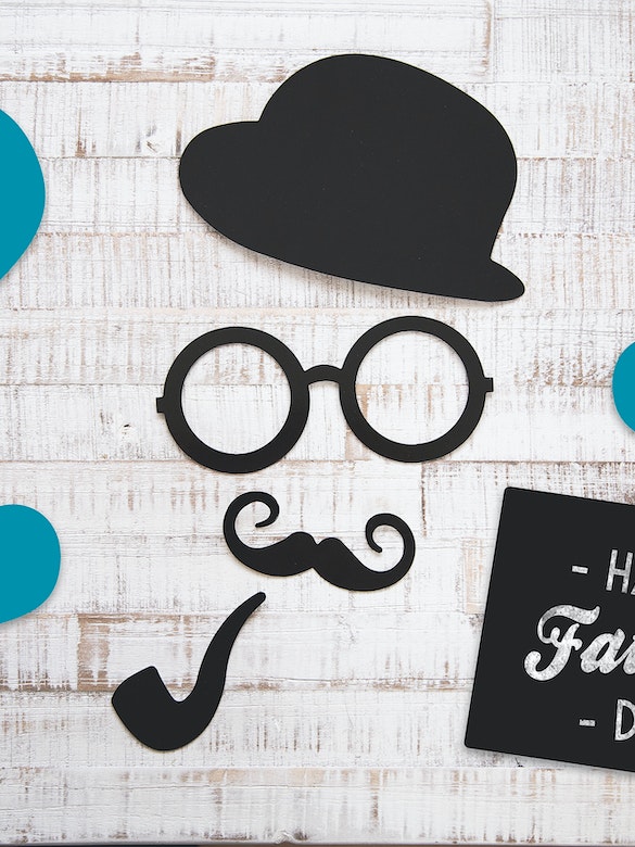 Hat, glasses, beard, and pipe decoration for Father's Day