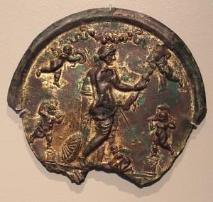 Roman mirror showing Venus in her battle goddess aspect