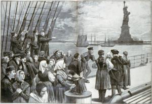 Immigrants arriving