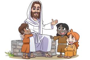 Jesus teaching children