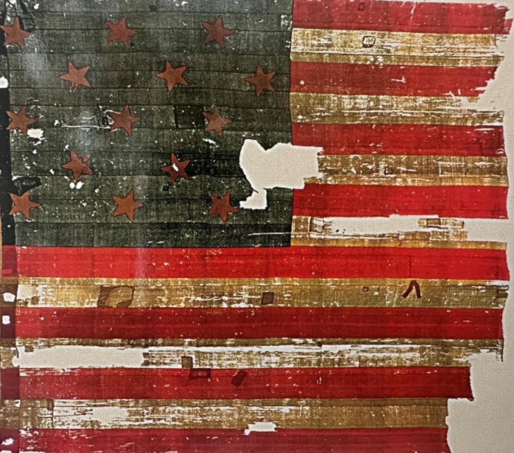 Image of the original flag that inspired the national anthem