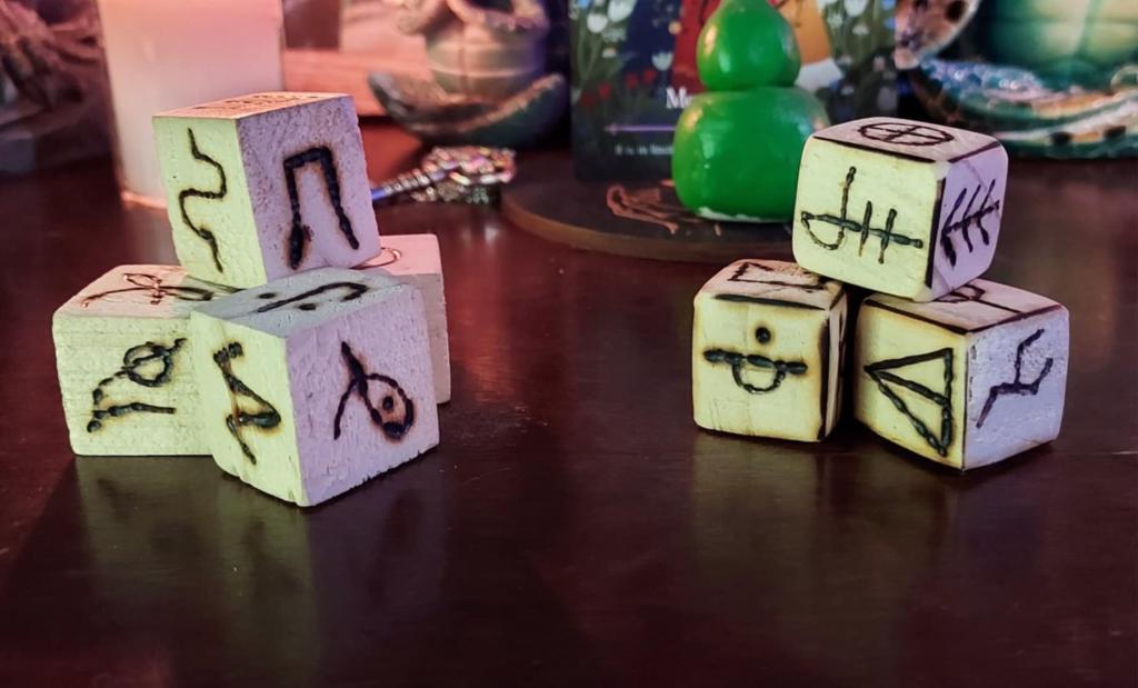 dice with runes on them