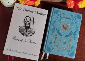 book and notebook on an altar