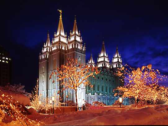 Xmas lights at Temple Square SLC