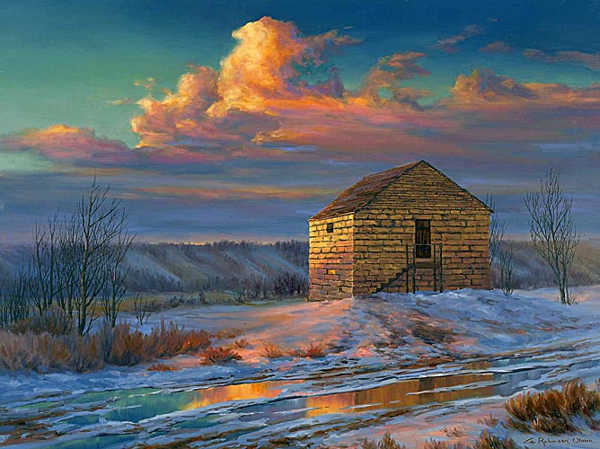 An artist's depiction of the jail at Liberty, Missouri, as it likely appeared in the late 1830s when Joseph and Hyrum Smith and three others were imprisoned there (LDS Media Library)
