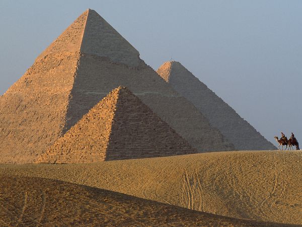 At Giza (or Gizeh)