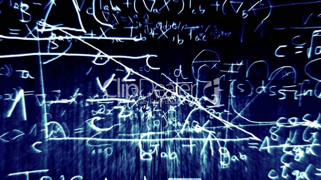 Math on a blackboard