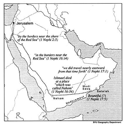 Another map of Lehi's trail
