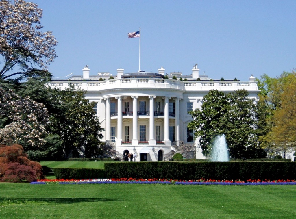 The White House, from the south lawn